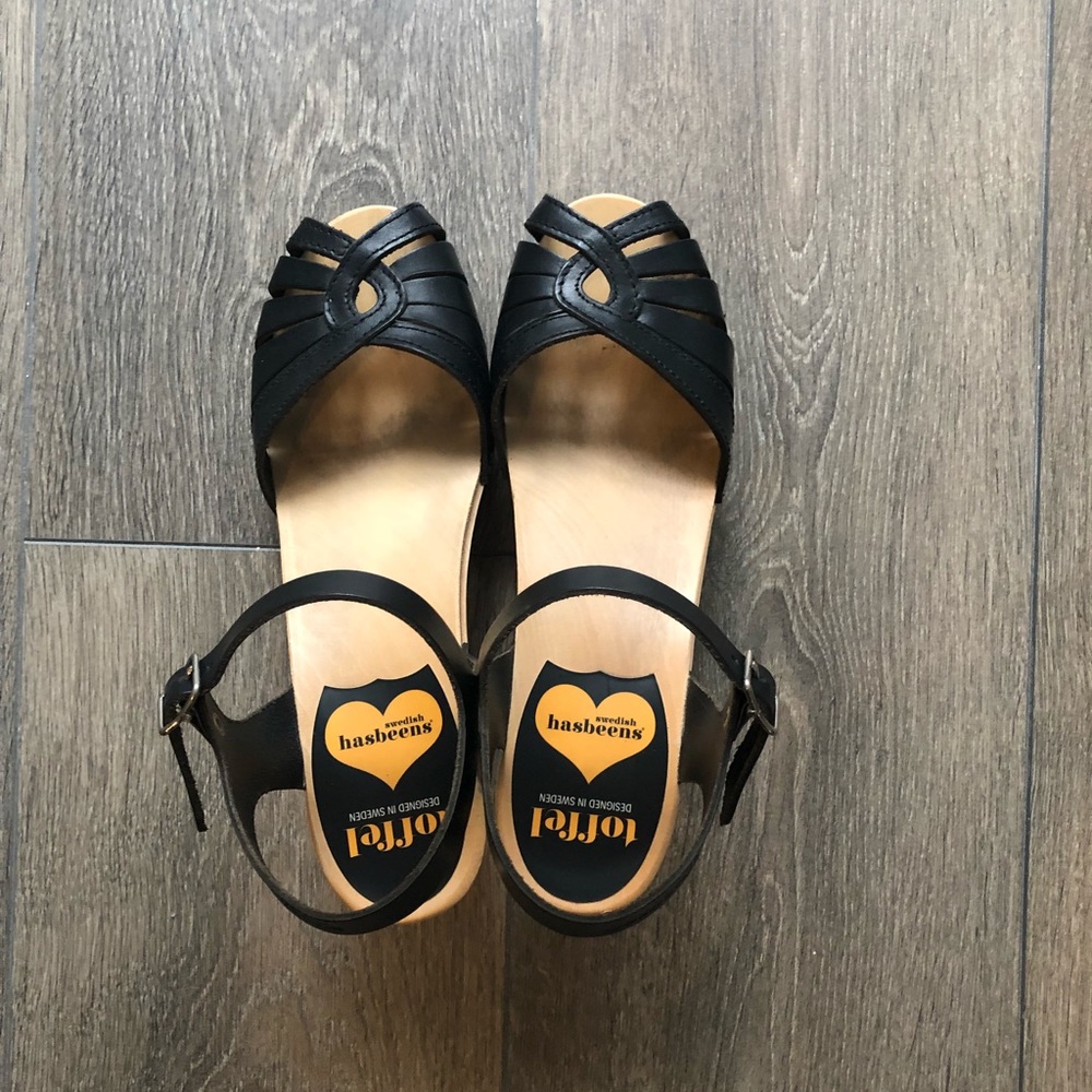 Black Swedish Hasbeens Fredrica EU 39